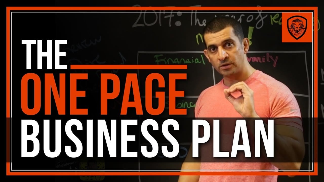 one page business plan patrick bet david